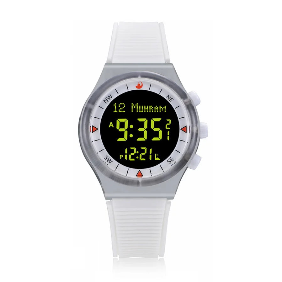Muslim Adhan Watch for Prayer with Qibla Compass