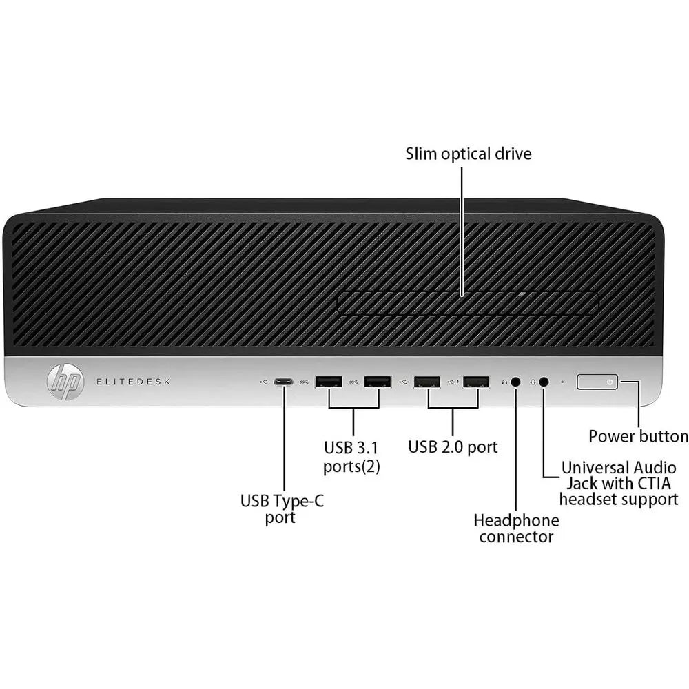 Refurbished Desktop PC with 21.5 HD Monitor, Intel i5-6500 3.2GHz, 8GB RAM, 256GB SSD, Keyboard, Mouse, Windows 11 Pro