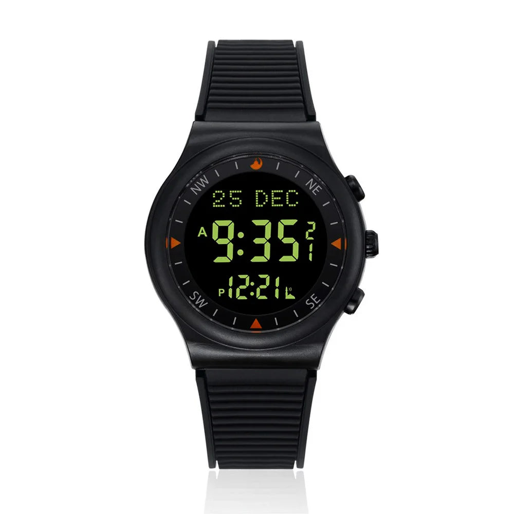 Muslim Adhan Watch for Prayer with Qibla Compass