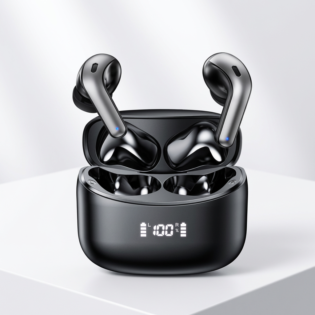 LED TWS Earbuds Bluetooth 5.0 Earphones for Huawei Iphone