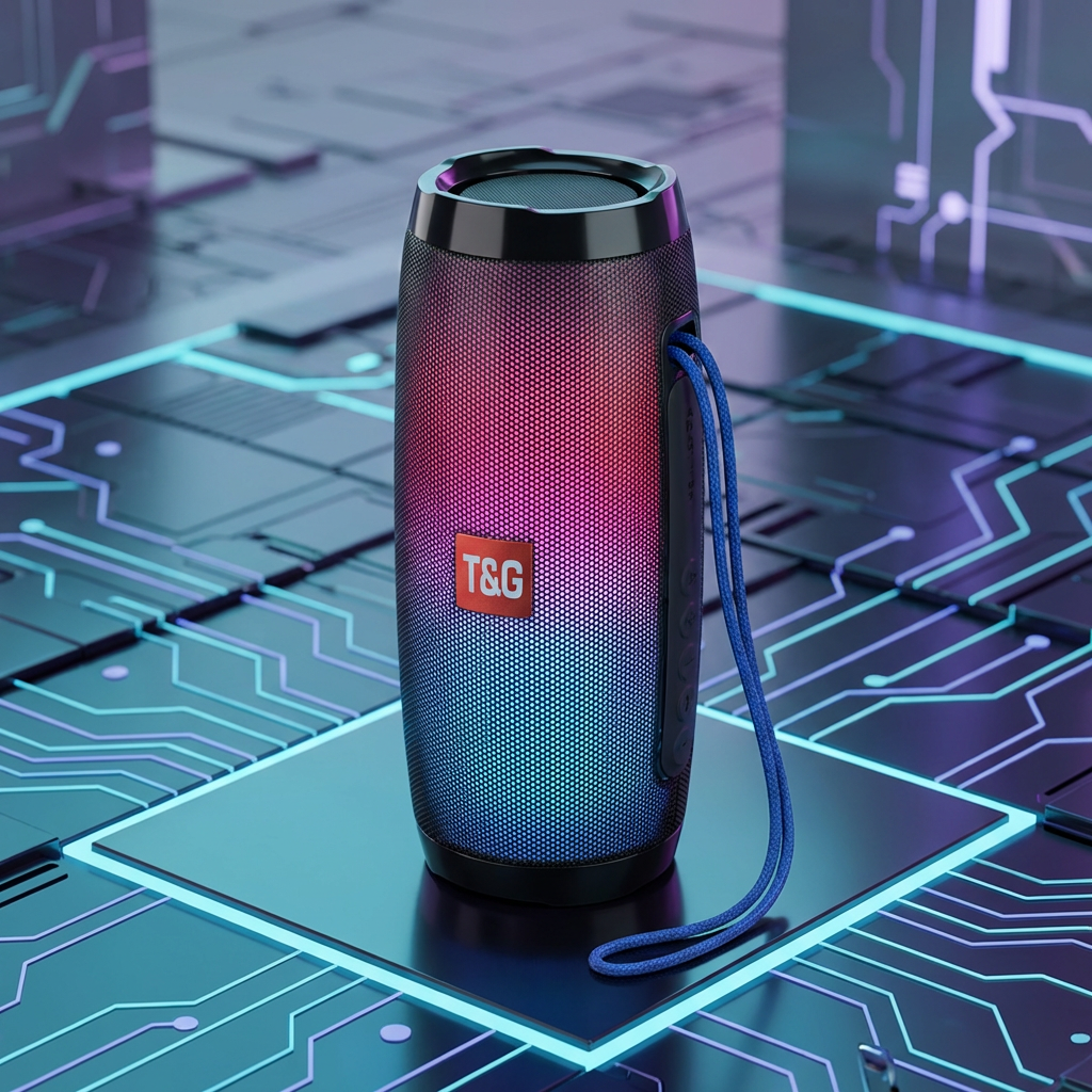 Wireless Portable Bluetooth Stereo Speaker with LED Light