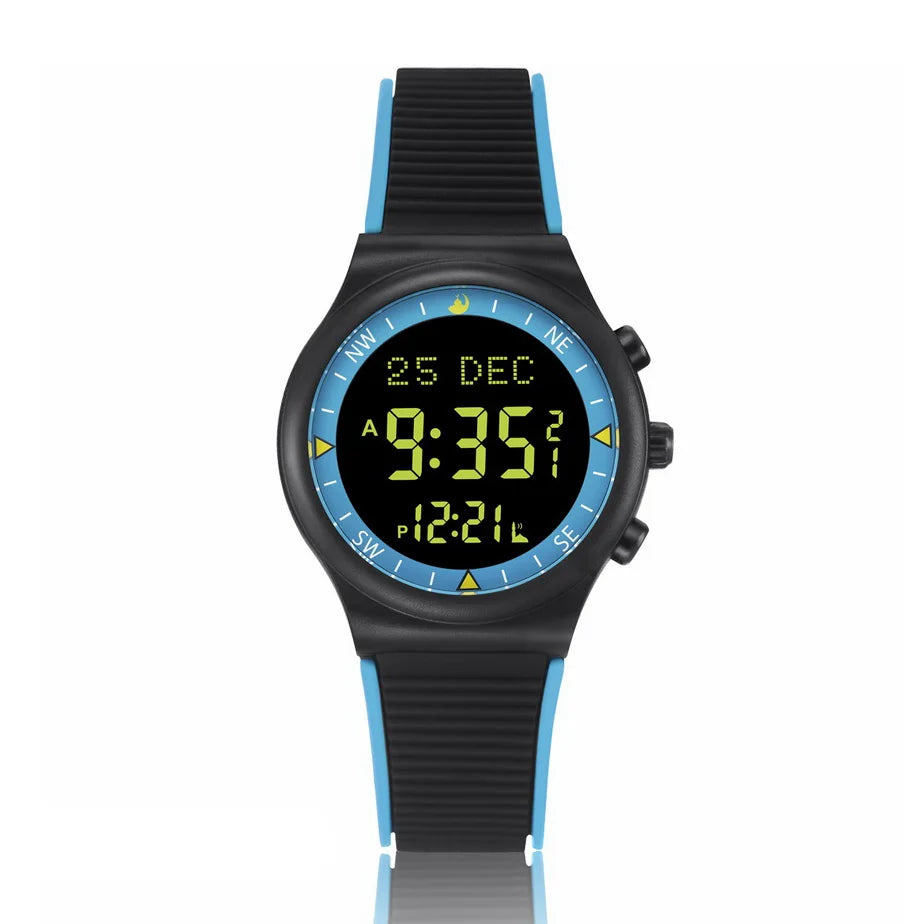 Muslim Adhan Watch for Prayer with Qibla Compass