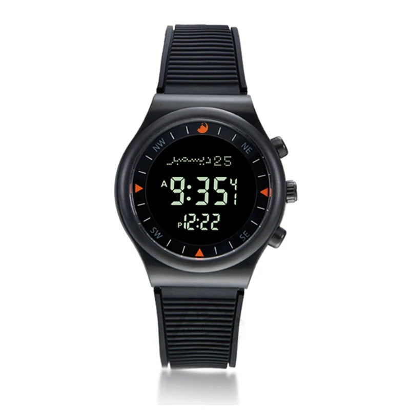 Muslim Adhan Watch for Prayer with Qibla Compass