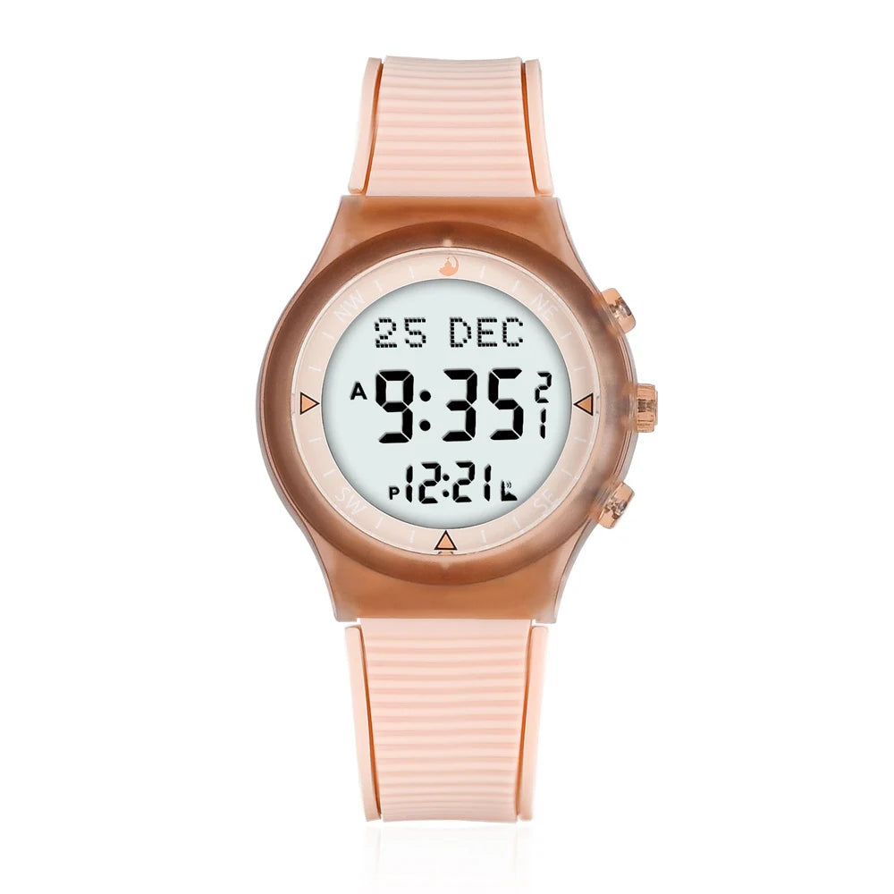 Muslim Adhan Watch for Prayer with Qibla Compass
