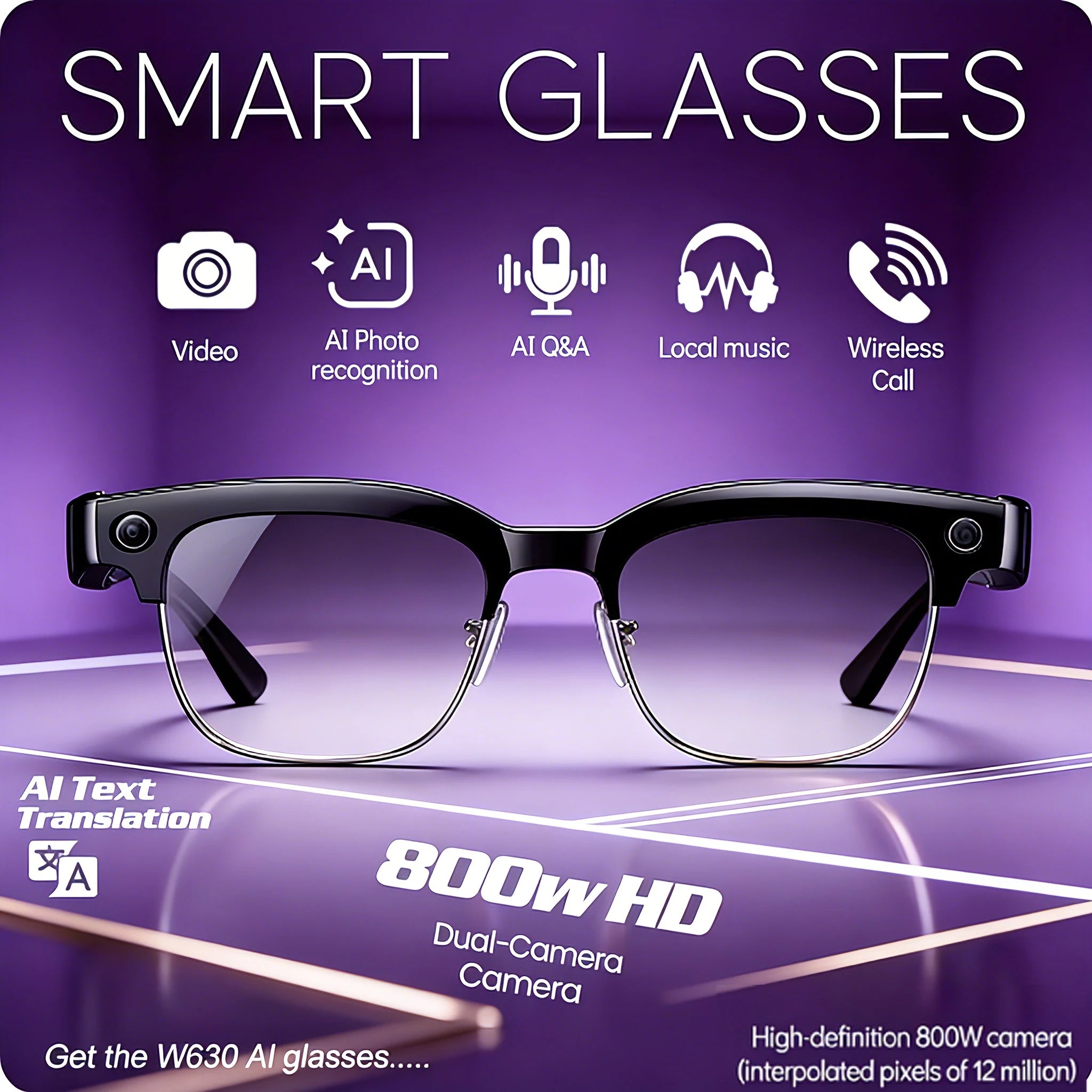 2026 New 8K HD AI Smart Glasses