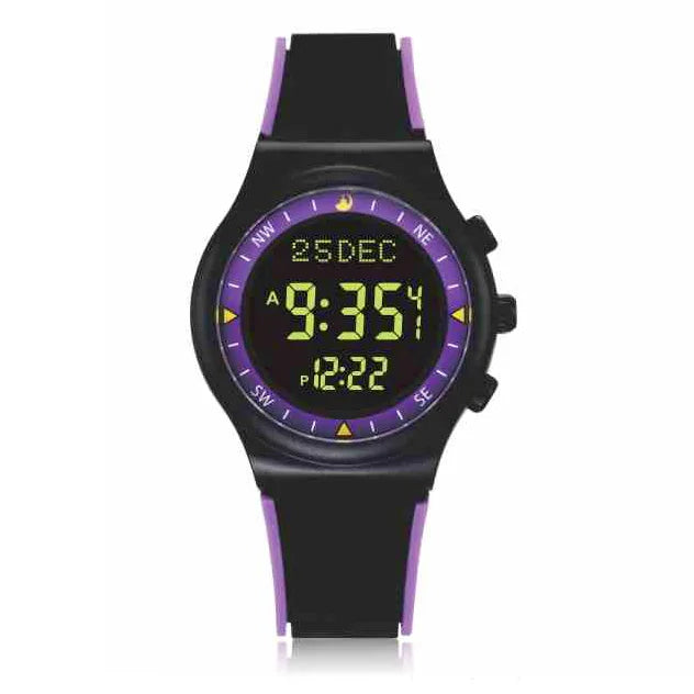 Muslim Adhan Watch for Prayer with Qibla Compass