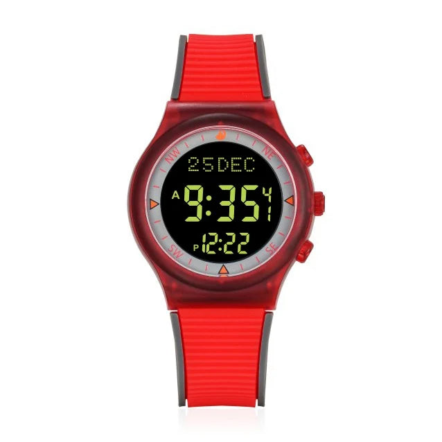 Muslim Adhan Watch for Prayer with Qibla Compass