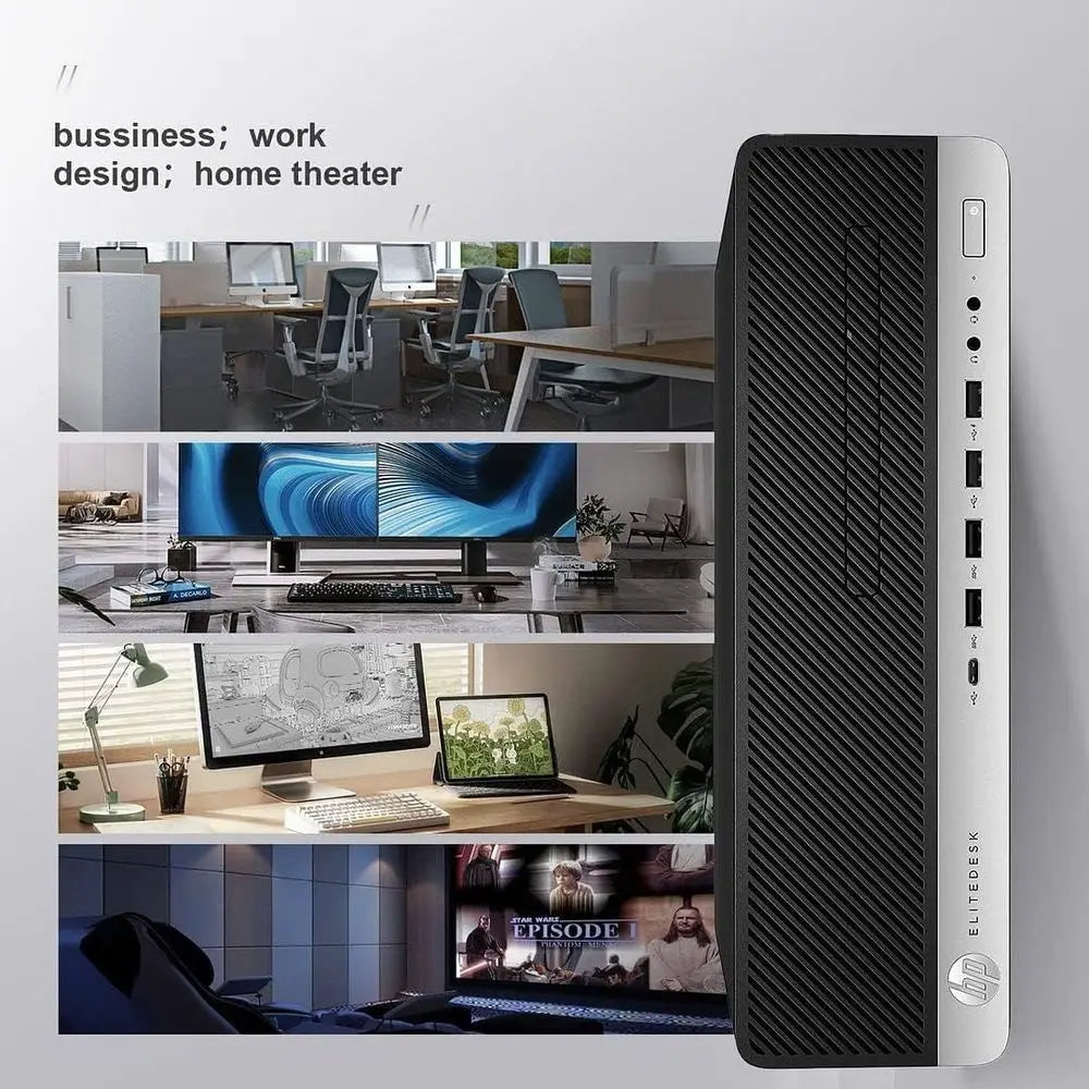 Refurbished Desktop PC with 21.5 HD Monitor, Intel i5-6500 3.2GHz, 8GB RAM, 256GB SSD, Keyboard, Mouse, Windows 11 Pro