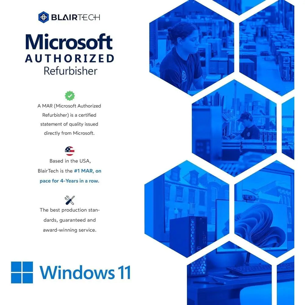 Desktop PC with Windows 11 Pro, Intel Core i5-8500, 16GB RAM, 1TB SSD, Dual 24 Monitors, RGB Speakers, Internal Wi-Fi 6 AX200 +