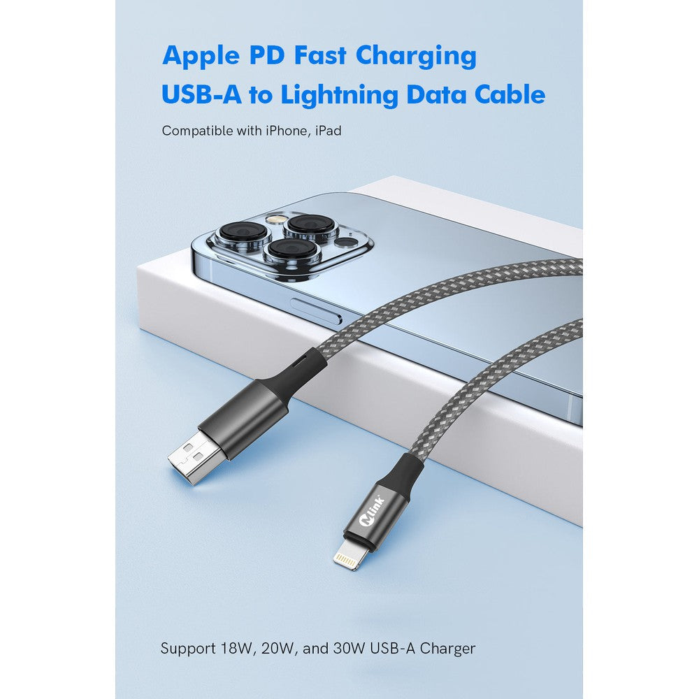 Braided Lightning to USB PD20W 5V/2.4A Fast Charging Cable