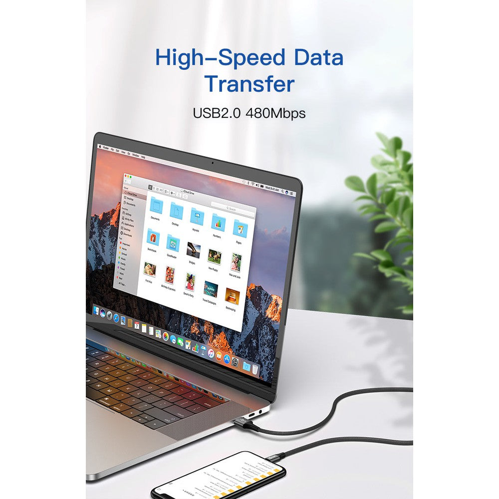 Braided USB to USB-C PD20W 5V/2.4A Fast Charging Cable