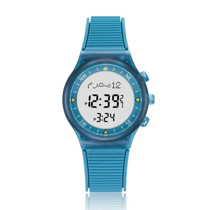 Muslim Adhan Watch for Prayer with Qibla Compass
