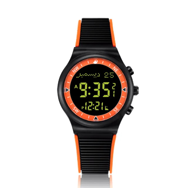 Muslim Adhan Watch for Prayer with Qibla Compass