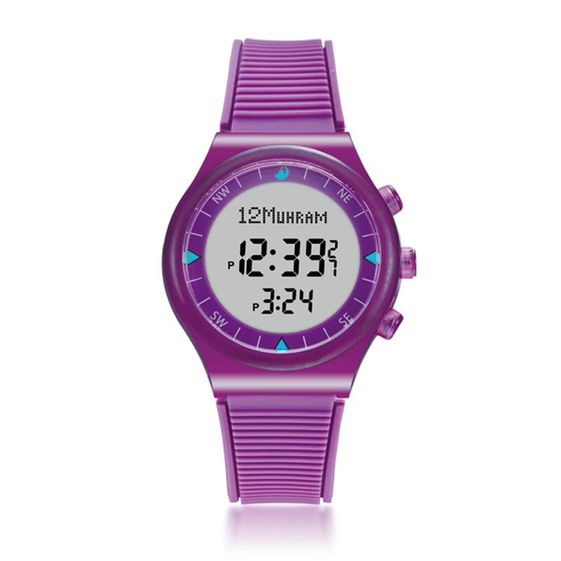 Muslim Adhan Watch for Prayer with Qibla Compass