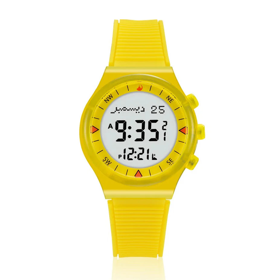 Muslim Adhan Watch for Prayer with Qibla Compass